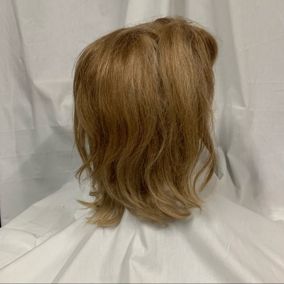 HAIR - Golden Colored Shoulder Length Wig with Bangs - Picture 5 of 10